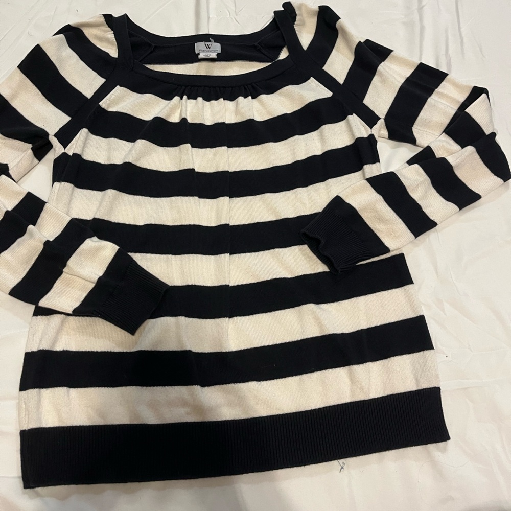 Black and White Striped Sweater